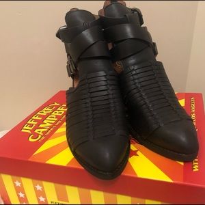 JEFFREY CAMPBELL STILLWELL BLACK BOOTIE SZ 8